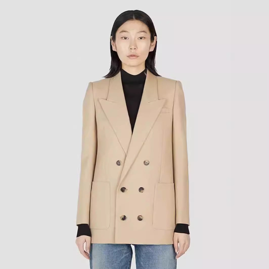 Dame Dobbeltbrystet Blazer i høj kvalitetsmateriale med elegante knapdetaljer Stilla
