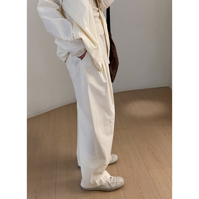 Dame afslappede brede culotte bukser med elastisk talje og praktiske sidelommer Stilla