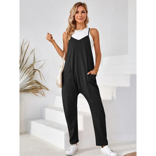 Dame luftig jumpsuit med praktiske lommer Stilla