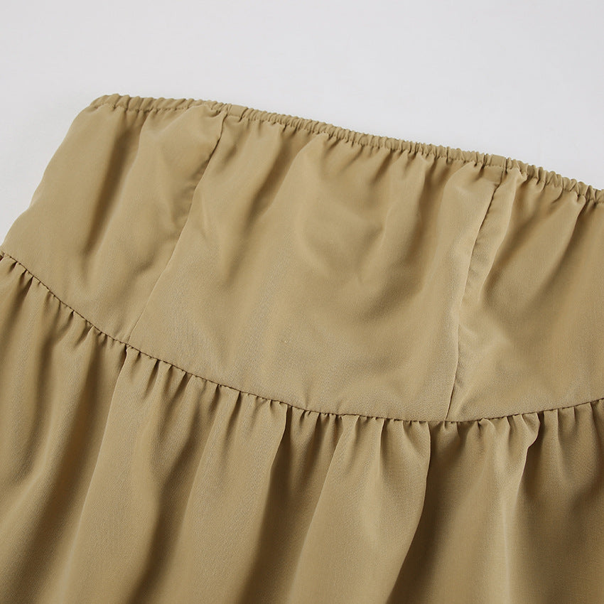 Dame strapless top med flydende snit og matchende bukser Stilla