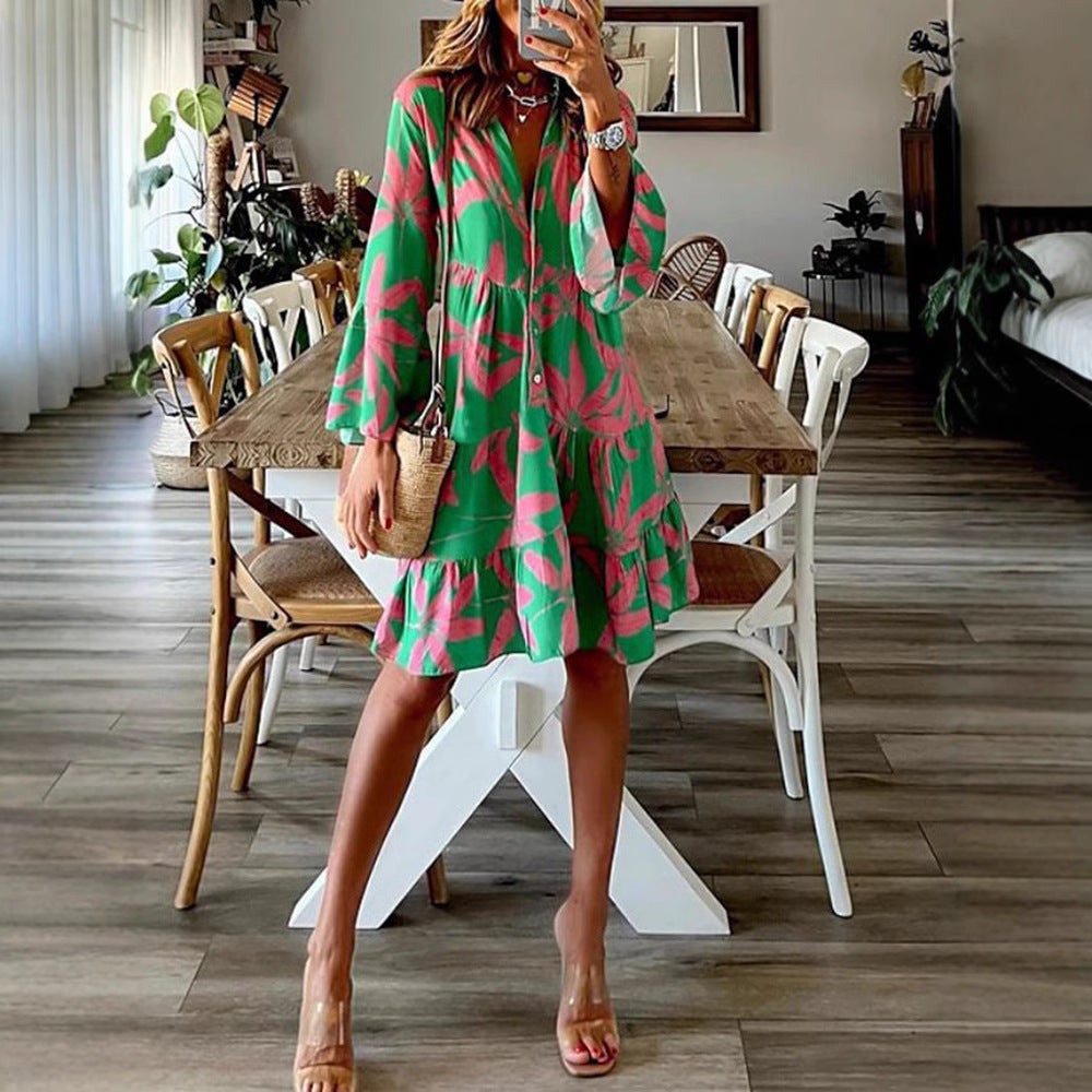 Dame afslappet sommerkjole med blomster mønstre Stilla