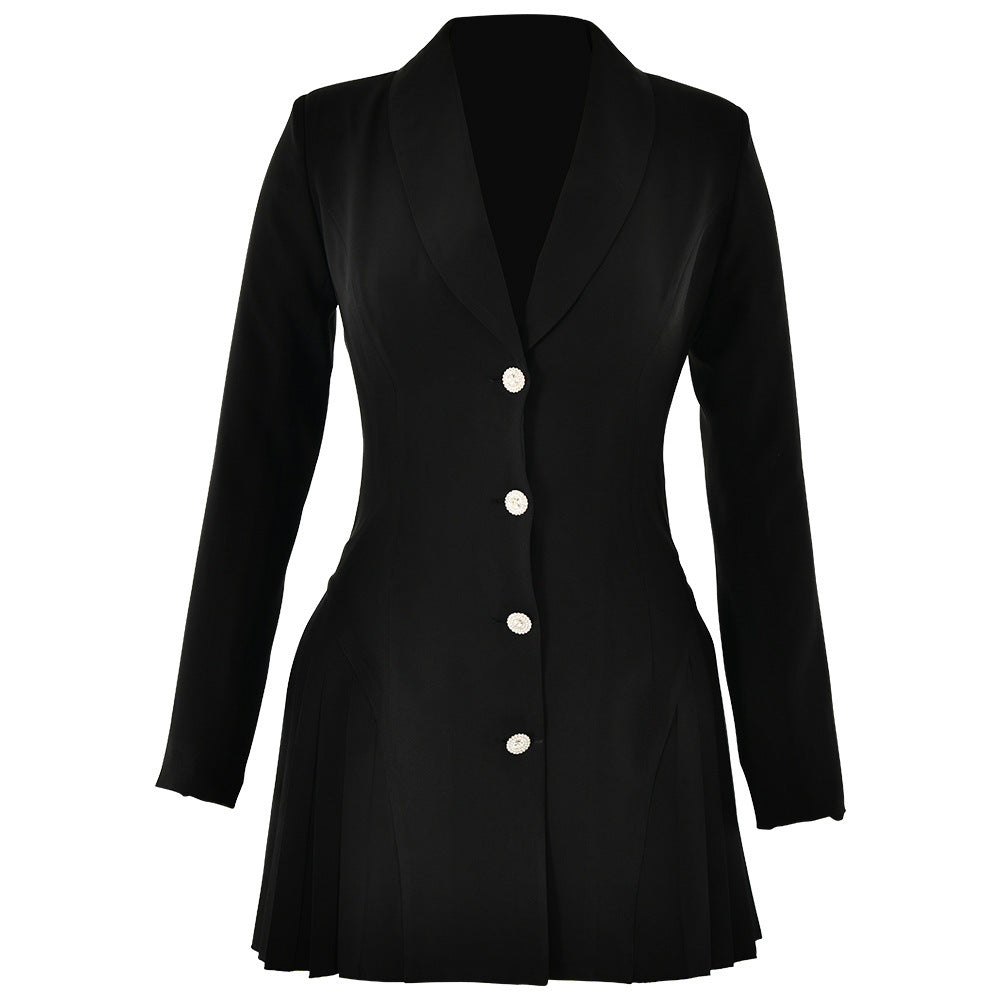 Dame elegant blazer med dekorativt drapering Stilla