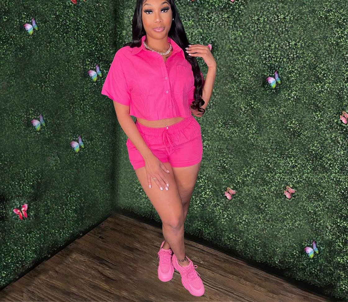 Dame afslappet kortærmet sæt Stilla