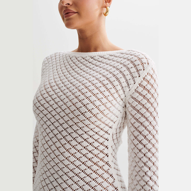 Dame Åben Strik Strandkjole Stilla