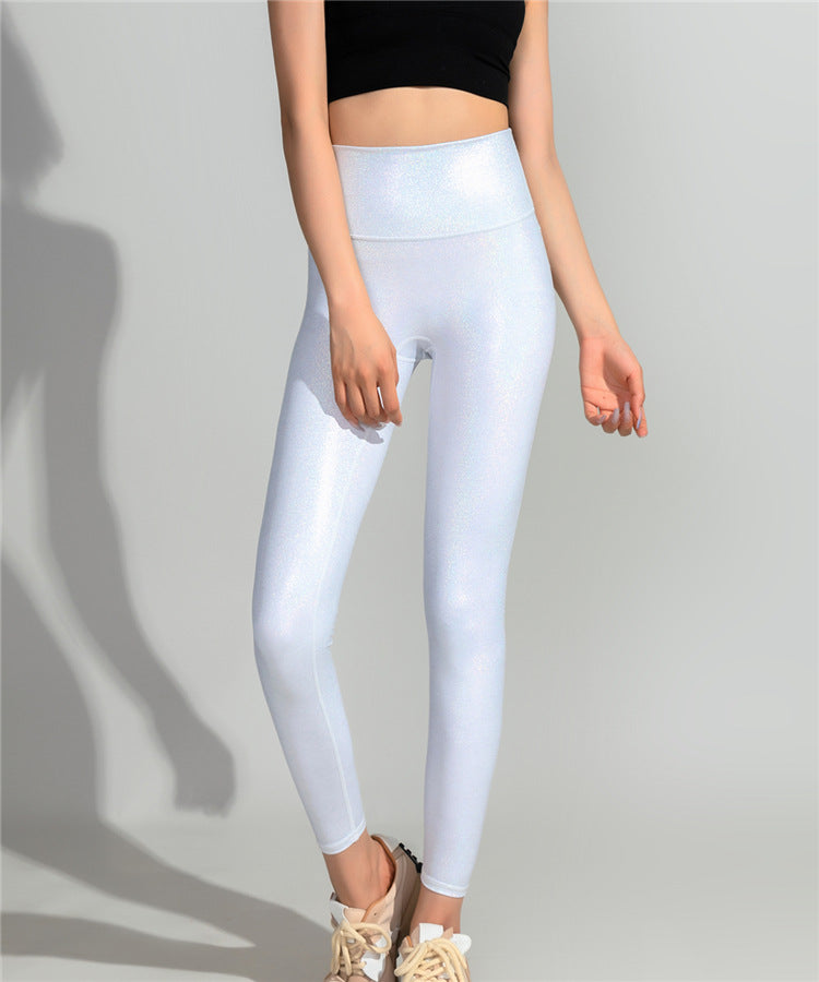 Dame Højtaljede Shimmer Leggings Stilla