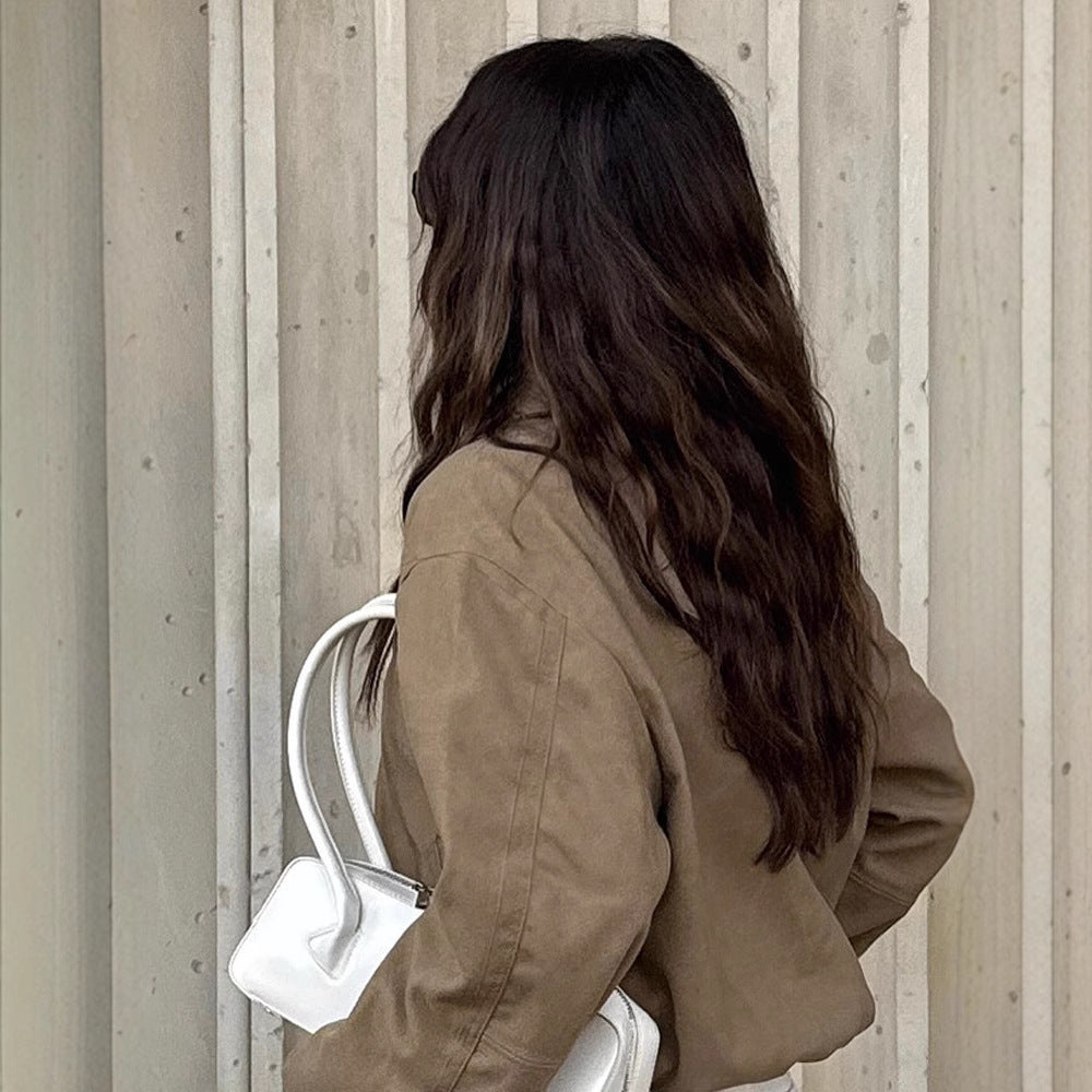 Dame afslappet ruskindsjakke i oversized snit Stilla