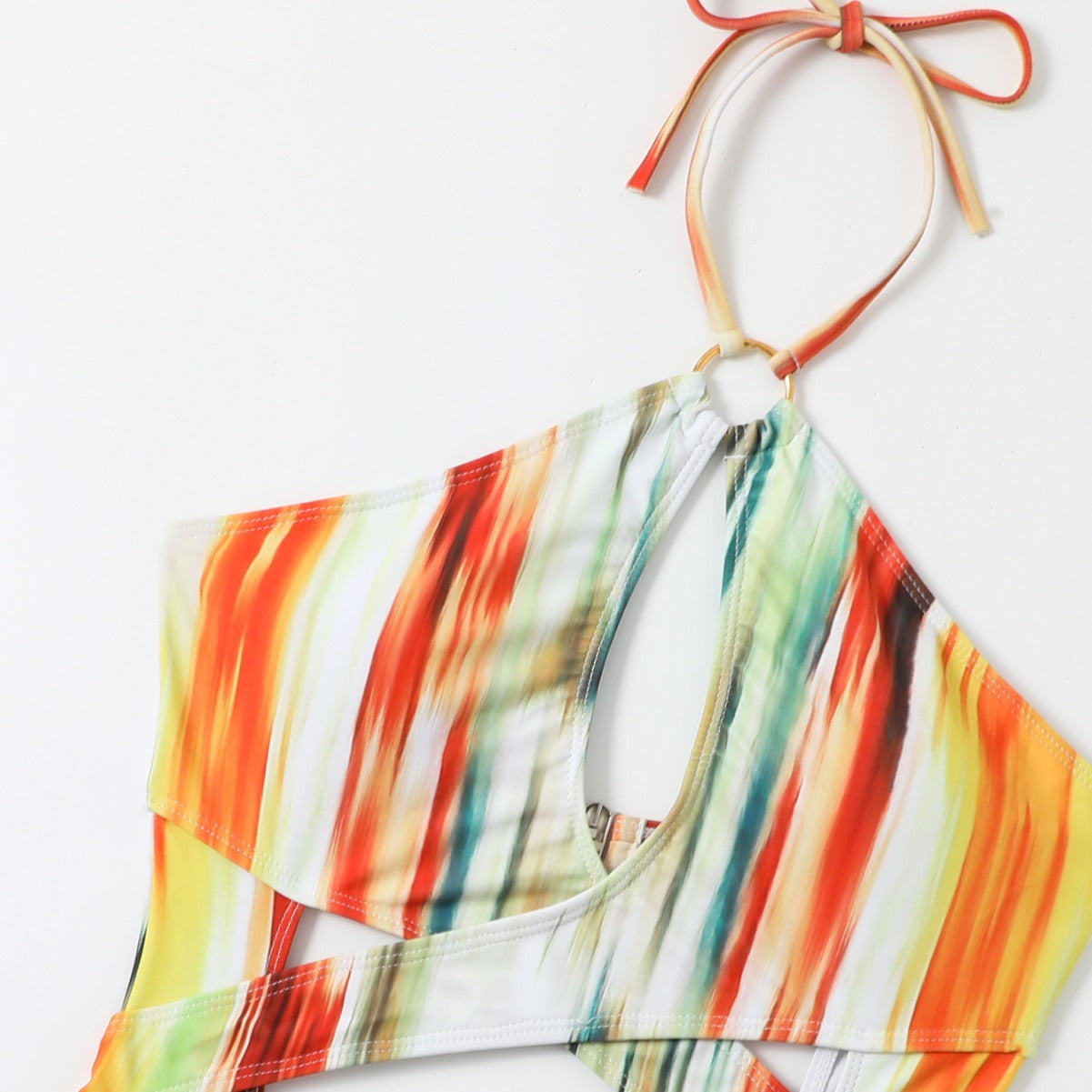 Dame Cut-Out Farverig Enstykke Badedragt Stilla