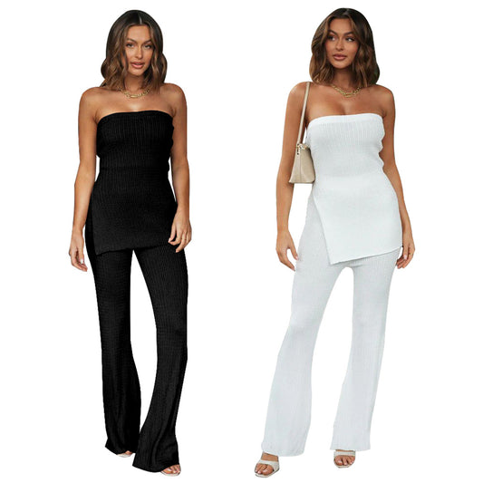 Dame Elegant Halterneck Stringdragt med Asymmetrisk Kant Stilla