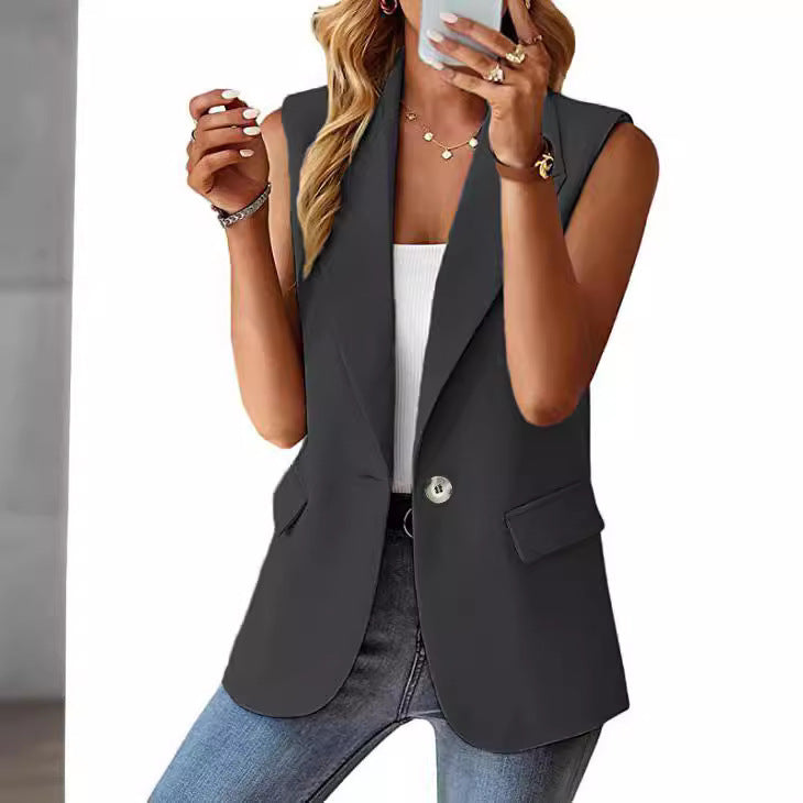 Dame Ærmeløs Skræddersyet Blazer Stilla