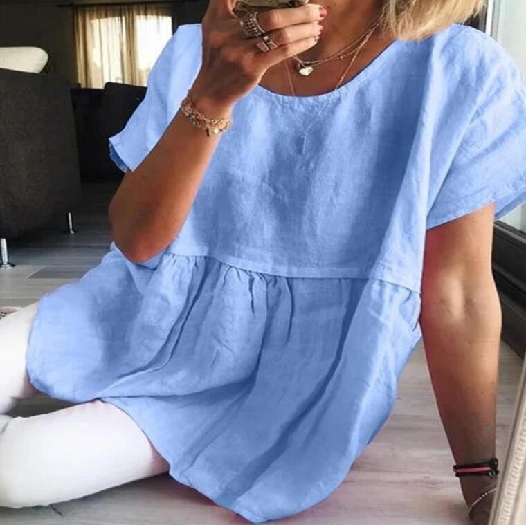 Dame afslappet linned bluse Stilla