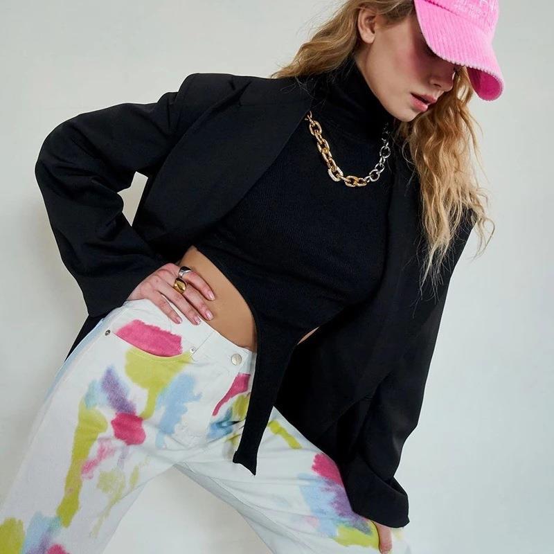 Dame Langærmet Bodysuit med kreativ Cut-Out-Design Stilla