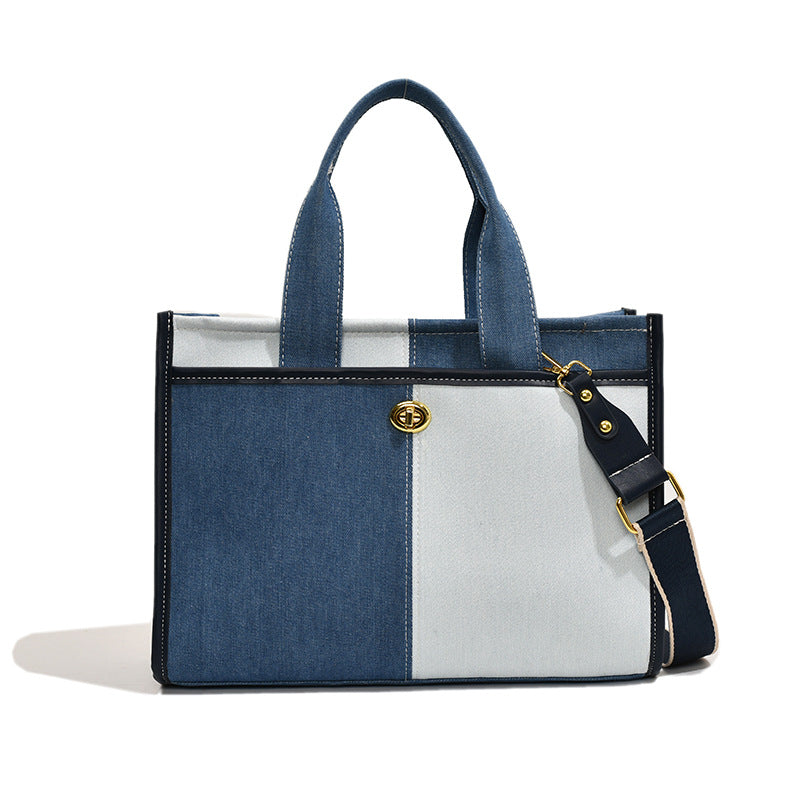 Dame Denim Laptop Tote Stilla