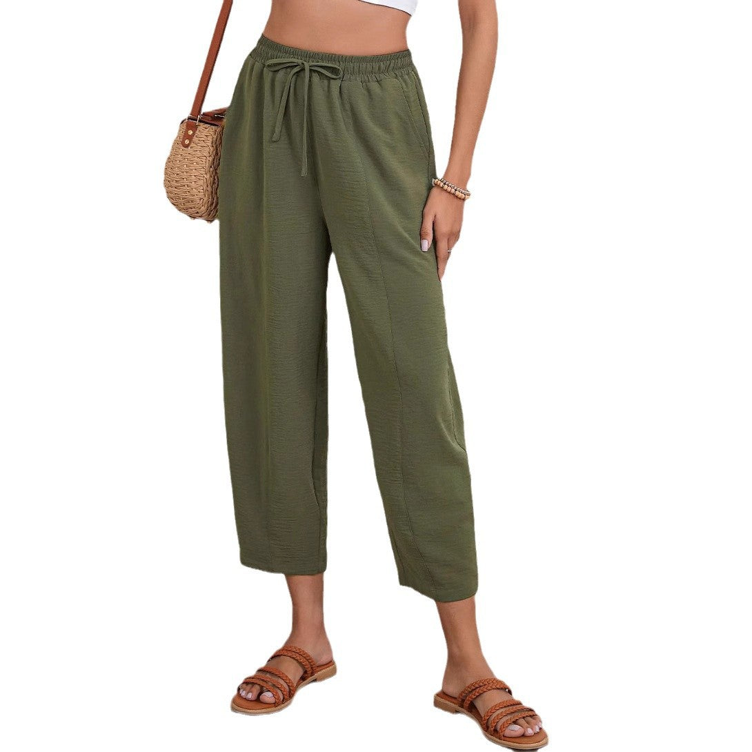 Dame afslappede Palazzo-bukser med elastisk talje og sidelommer Stilla