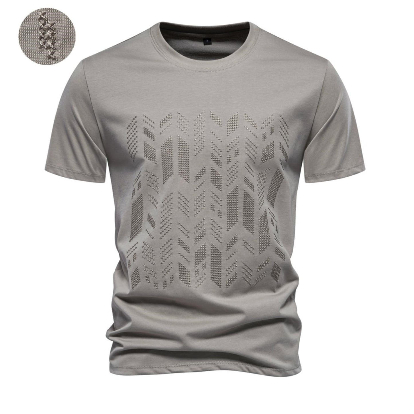 Herr T-Shirt med innovativt 3D-mønster Stilla