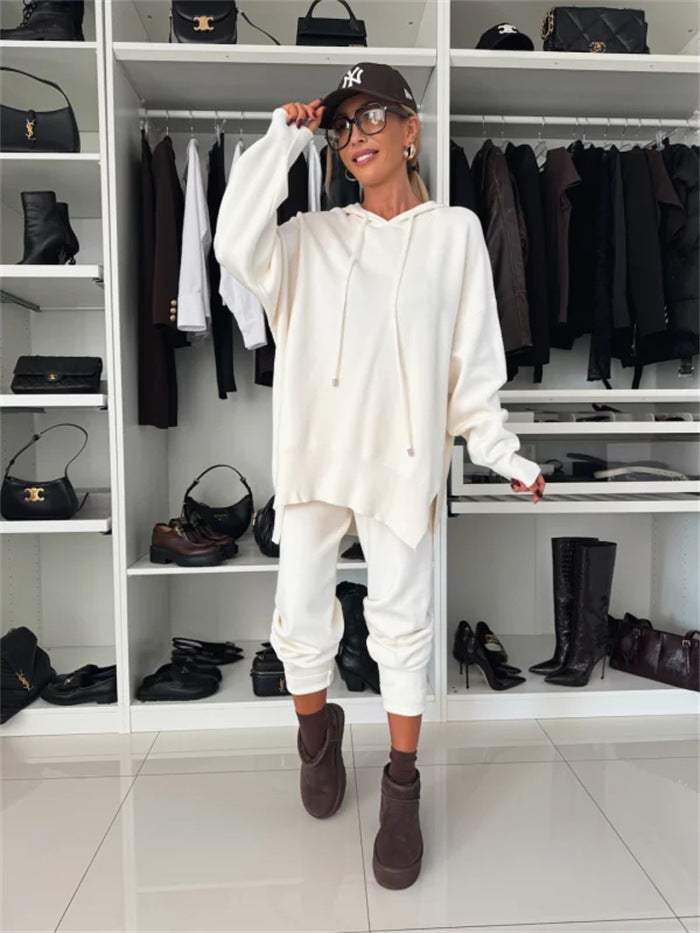 Dame afslappet sport sæt med oversized hoodie og afslappede joggingbukser Stilla