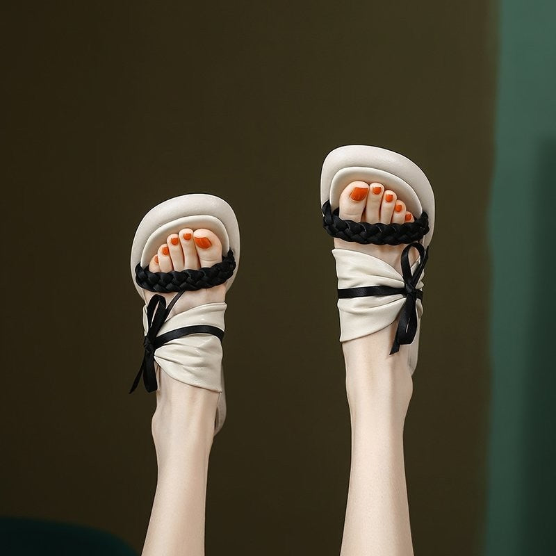 Dame Elegant Klodset hæl Slide Sandaler Stilla