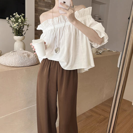 Dame afslappede shorts med elastisk talje og let stof Stilla