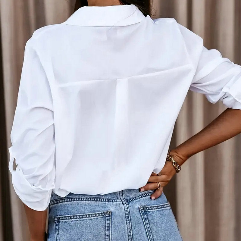 Dame afslappet bluse med høj kvalitets bomuld Stilla