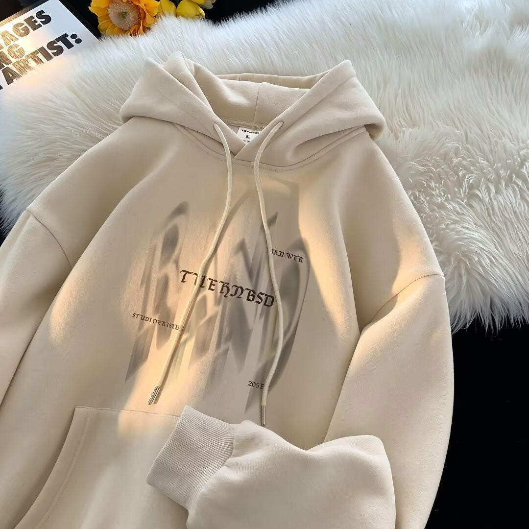 Dame afslappet hættetrøje med unikt grafisk print Stilla