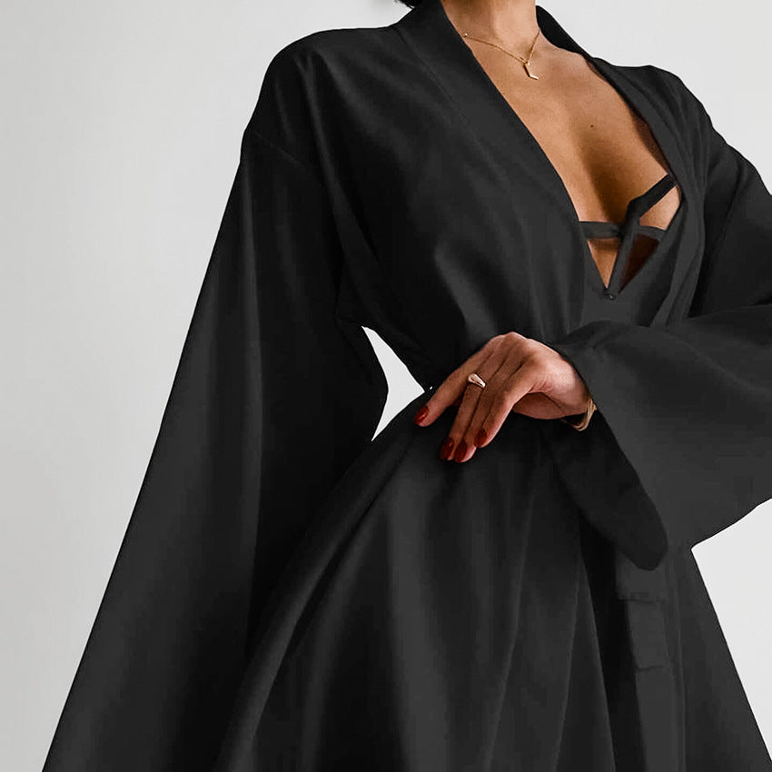 Dame afslappet og elegant sæt bestående af løstsiddende top og shorts Stilla