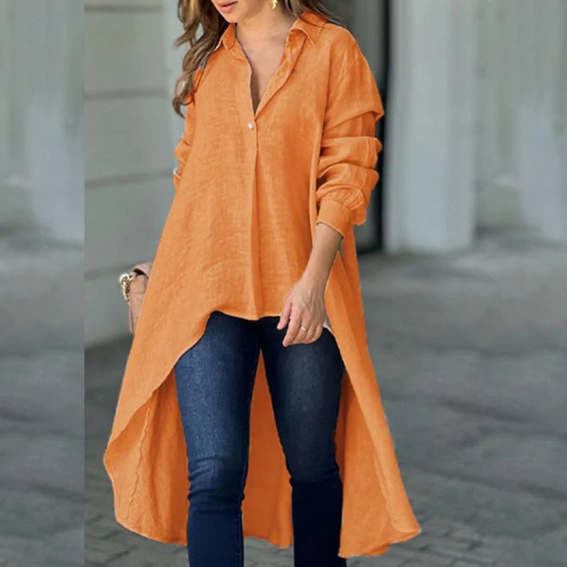 Dame afslappet langærmet bluse Stilla