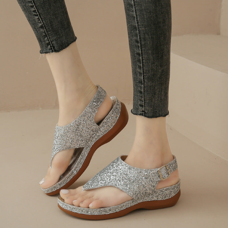 Dame Design-sandaler med kreative mønstre og skridsikre såler Stilla