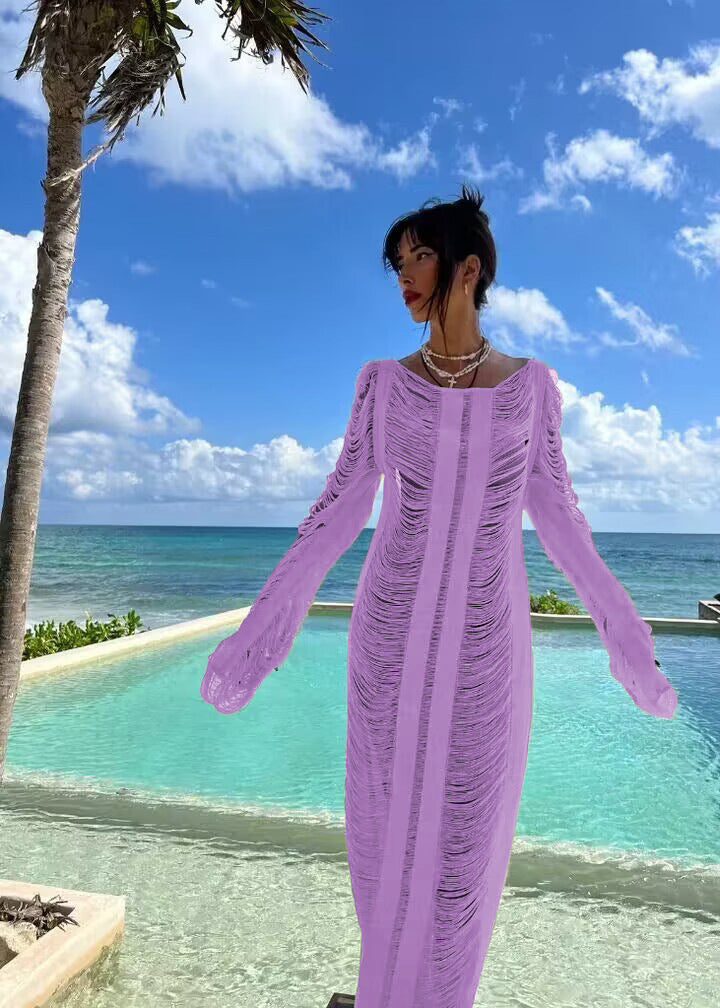 Dame Elegant gennemsigtigt kjole med raffineret ruffles-design Stilla