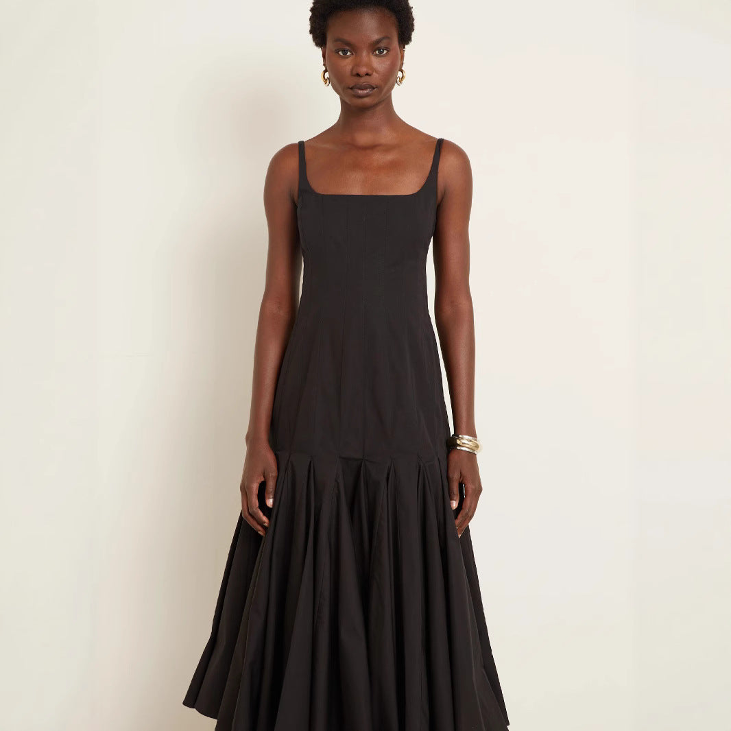 Dame A-linje midi-kjole med udvidet nederdel Stilla