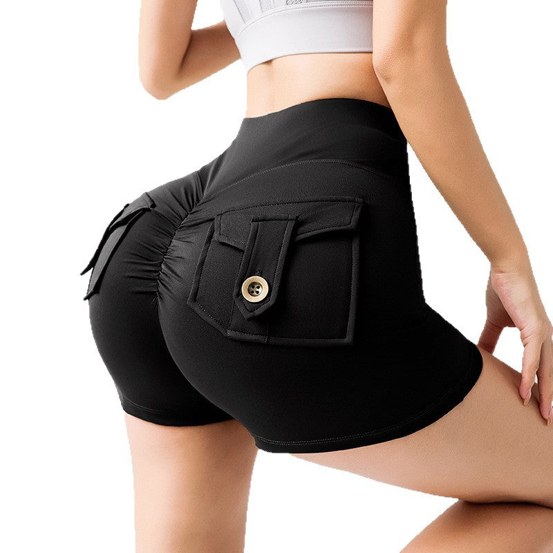 Dame Curvy Høj Talje Shorts med sidelommer og raffineret design Stilla