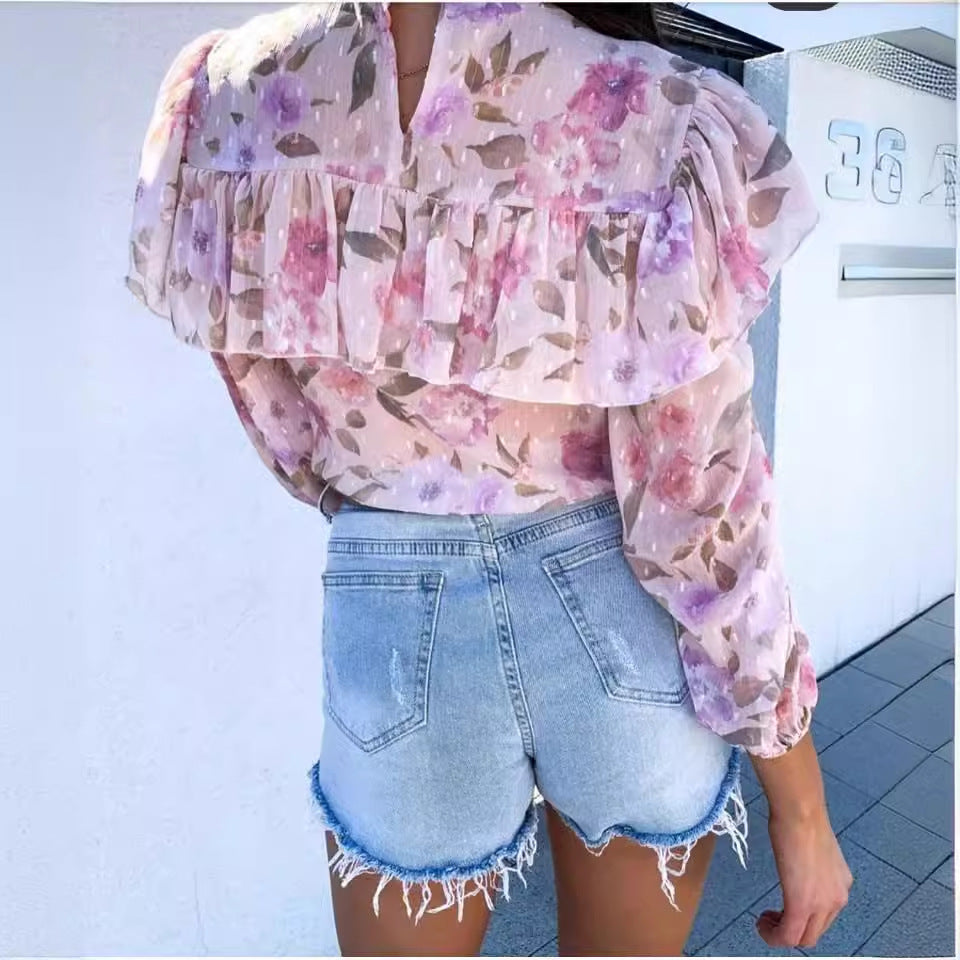 Dame denim-shorts med trendy destroyed-look og høj talje Stilla