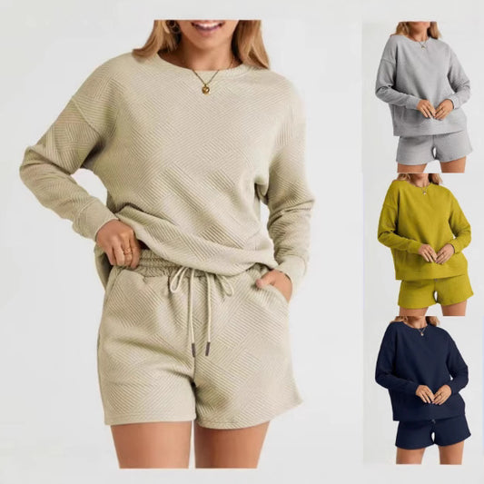 Dame afslappet sæt bestående af quiltet top og shorts Stilla