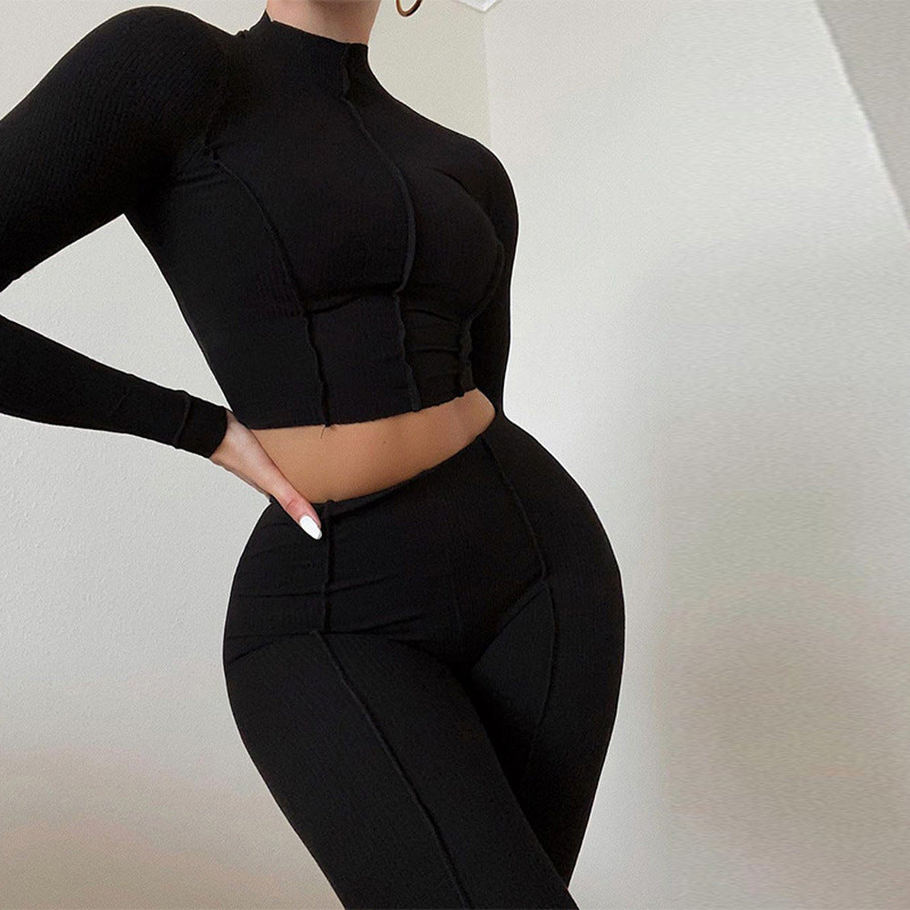 Damer Sporty elegant Crop-top og Leggings sæt Stilla
