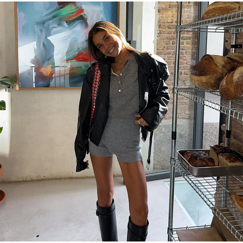 Dame afslappet og stilfuld jumpsuit med korte ben Stilla