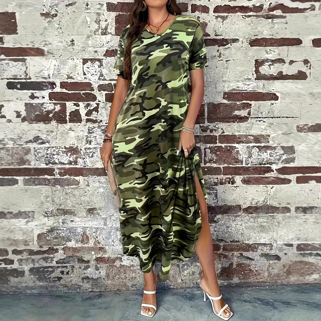 Dame afslappet camouflage-kjole Stilla