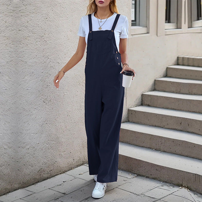 Dame Casual Bred-Ben Overall Jumpsuit Stilla