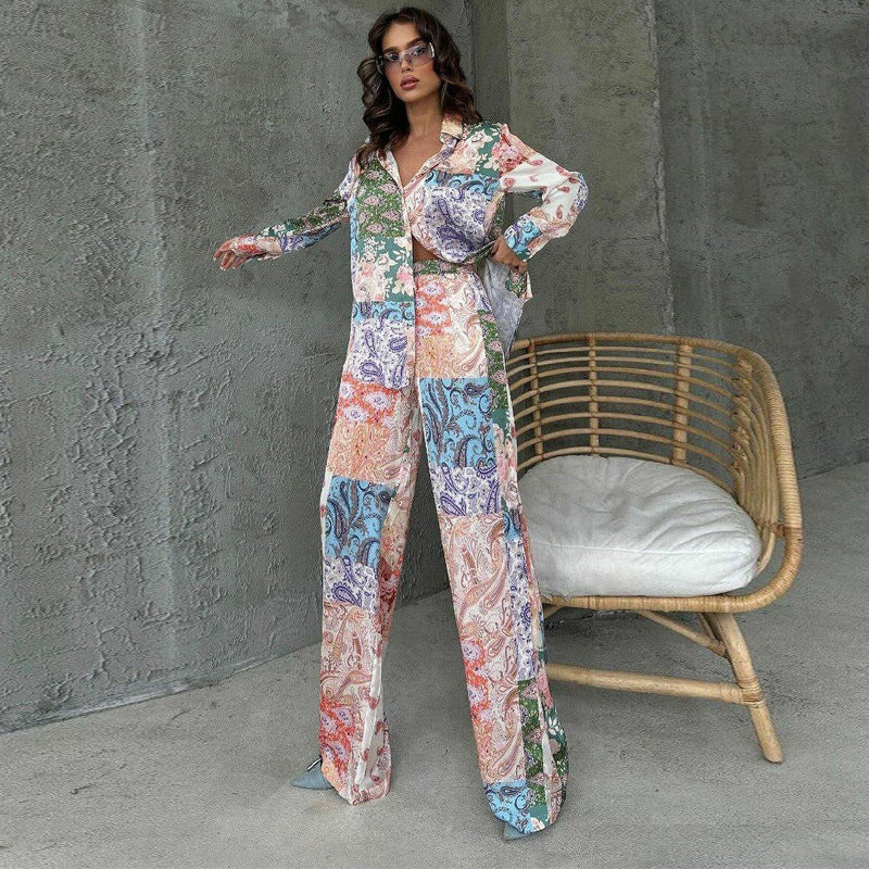 Dame Elegant og farverige jumpsuit-sæt med fint mønster Stilla