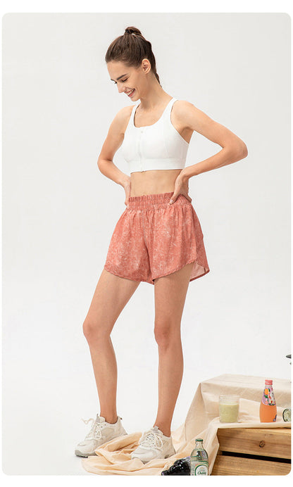 Stilla | Løse Åndbare Løbe Træningsshorts Hurtigtørrende Yoga Fitness Shorts Med Anti Udblæsning Foring