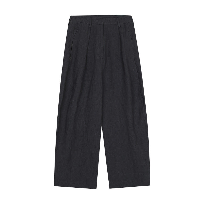 Dame elegant Culotte-bukser med højt foldedesign og løs pasform Stilla