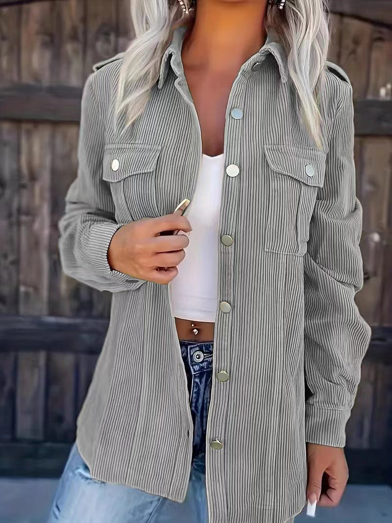 Dame afslappet skjorte i struktureret design med praktiske lommer Stilla