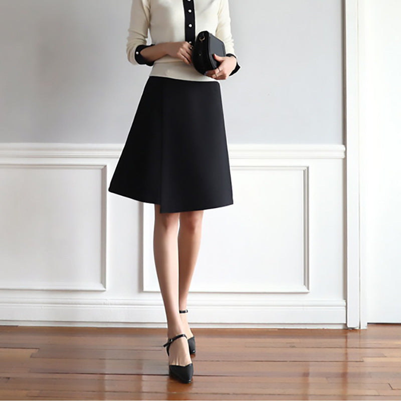 Dame A-linie nederdel med elegant drapering Stilla