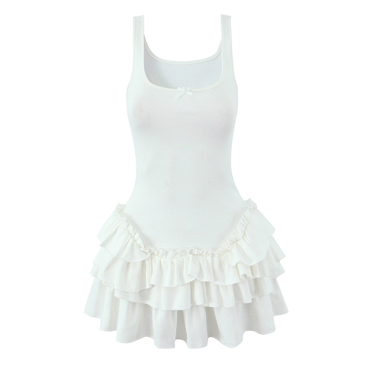 Dame afslappet ruffle skjorte med justerbar udskæring og elastisk kant Stilla