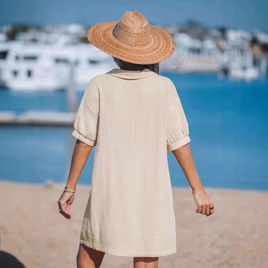 Dame afslappet skjorte kjole Stilla