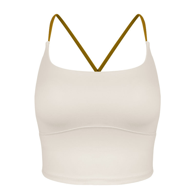 Dame sporty bustier med dobbelt stropdesign og innovative fugttransportteknologier Stilla