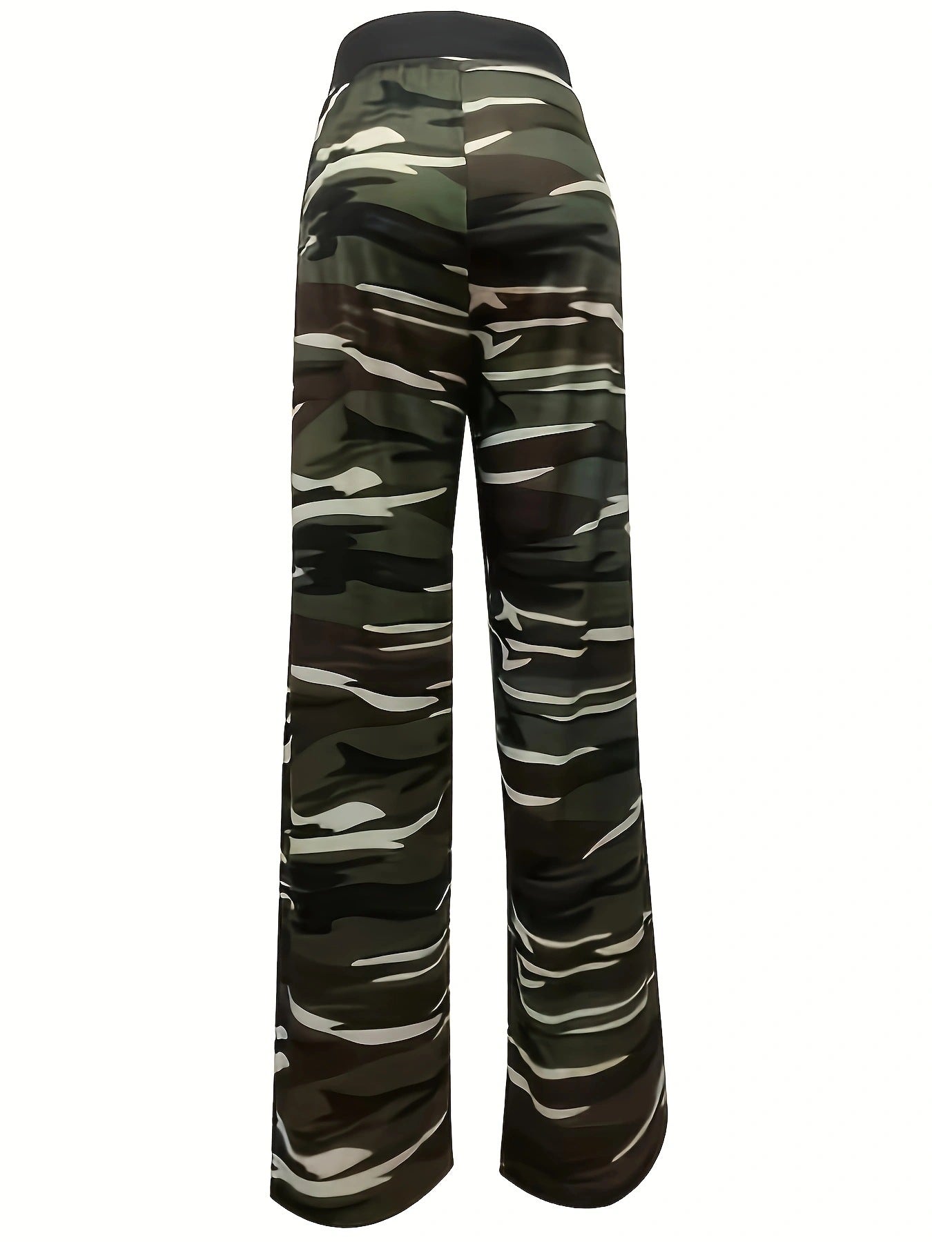Dame afslappede fritidsshorts med elastisk talje og camouflage-design Stilla