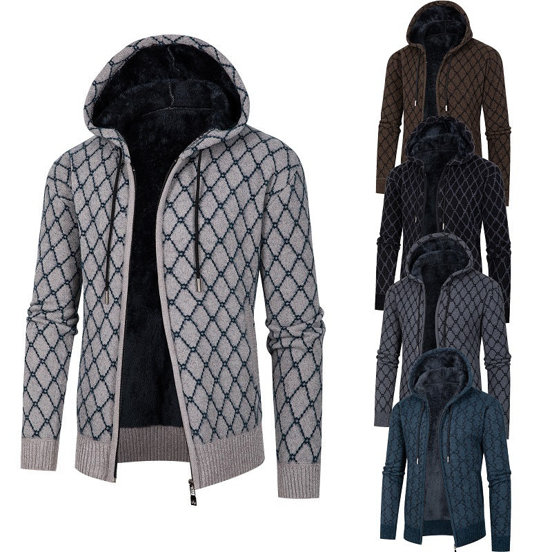 Herrer Stylish Fleece-futter Zip Hoodie Stilla