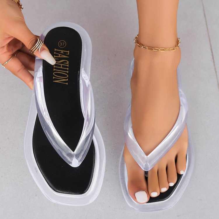 Dame Gennemsigtige Flip-Flops med ergonomisk fodbund og fleksibelt materiale Stilla