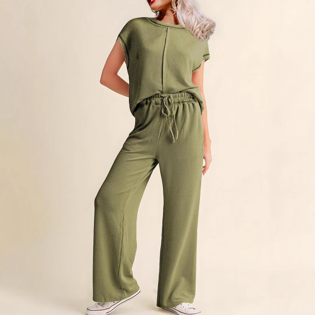 Dame afslappet lounge-sæt med elastisk talje og løstsiddende overdel Stilla