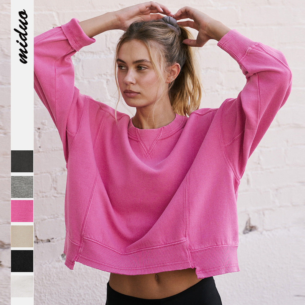 Dame afslappet oversized sweatshirt med strategiske syninger Stilla