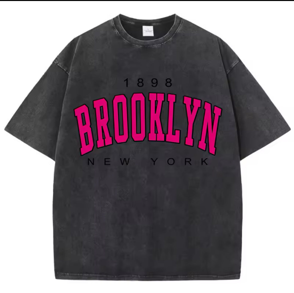 Dame Oversized T-Shirt med Brooklyn Print Stilla