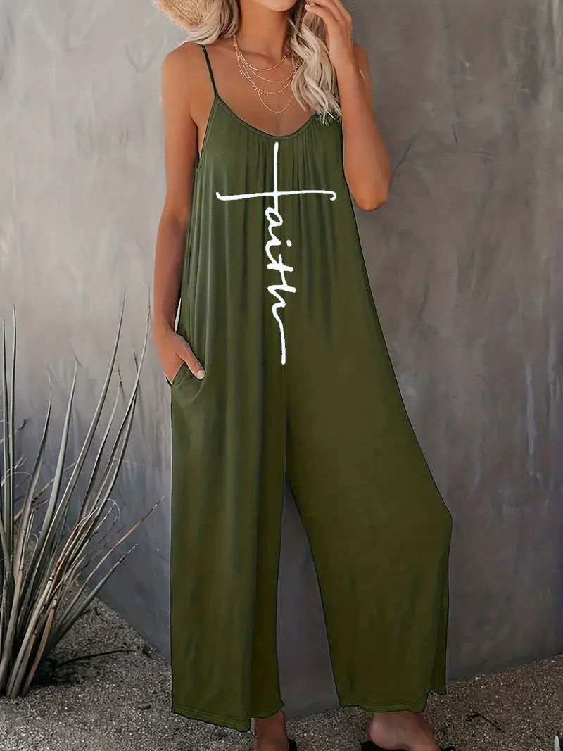 Dame Casual Jumpsuit med løs pasform og praktiske lommer Stilla